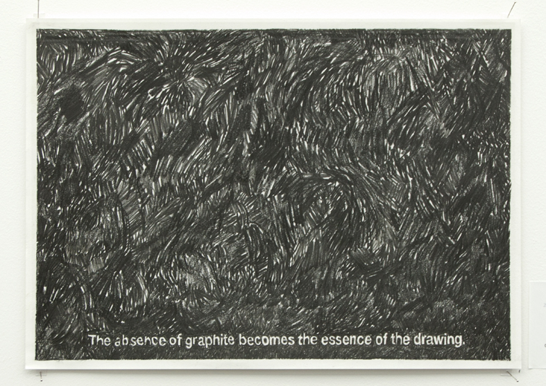 The absence of graphite becomes the essence of the drawing (2014) Tim Hollander